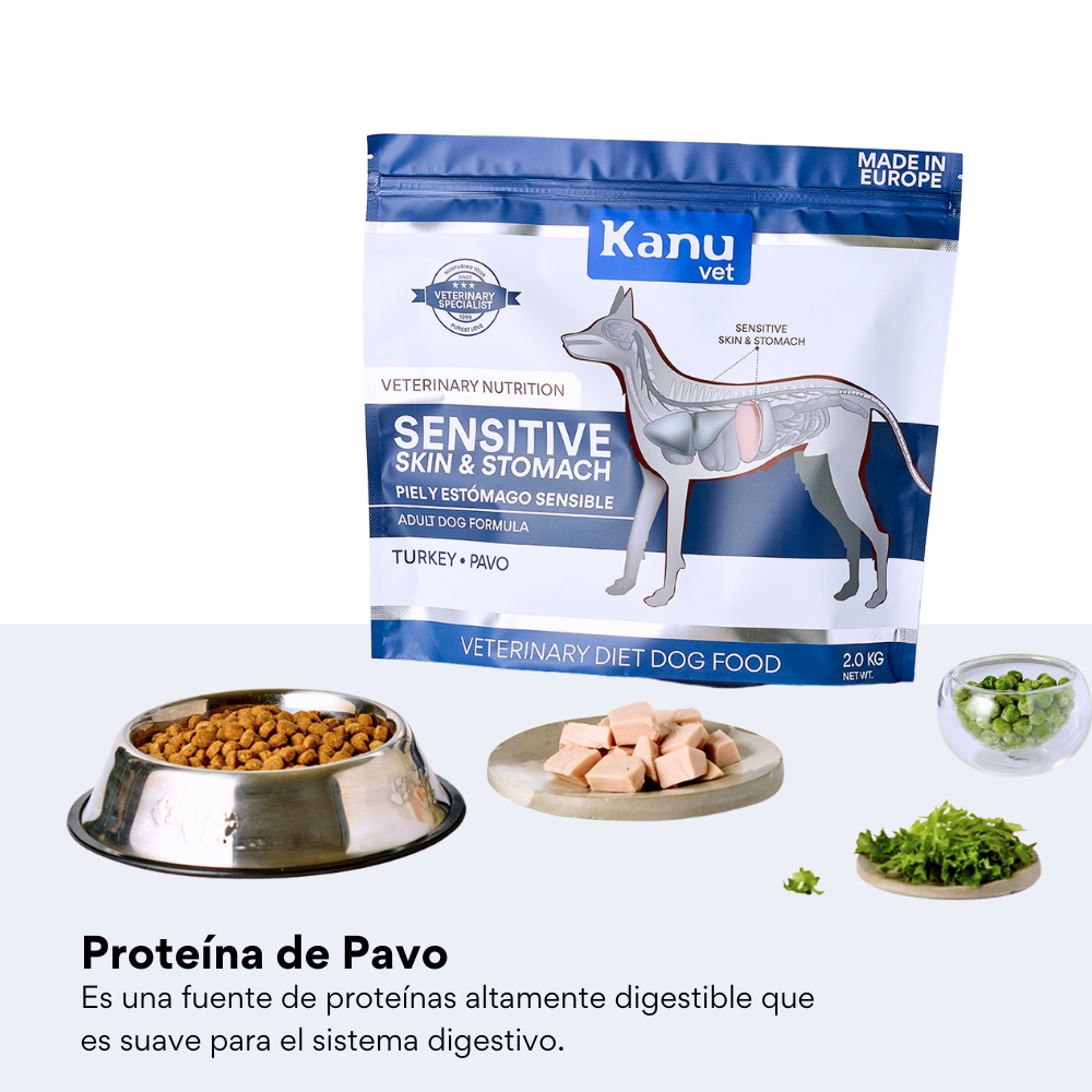 Alimento Medicado Kanu Vet Piel y Estómago Sensible para Perro Adultos