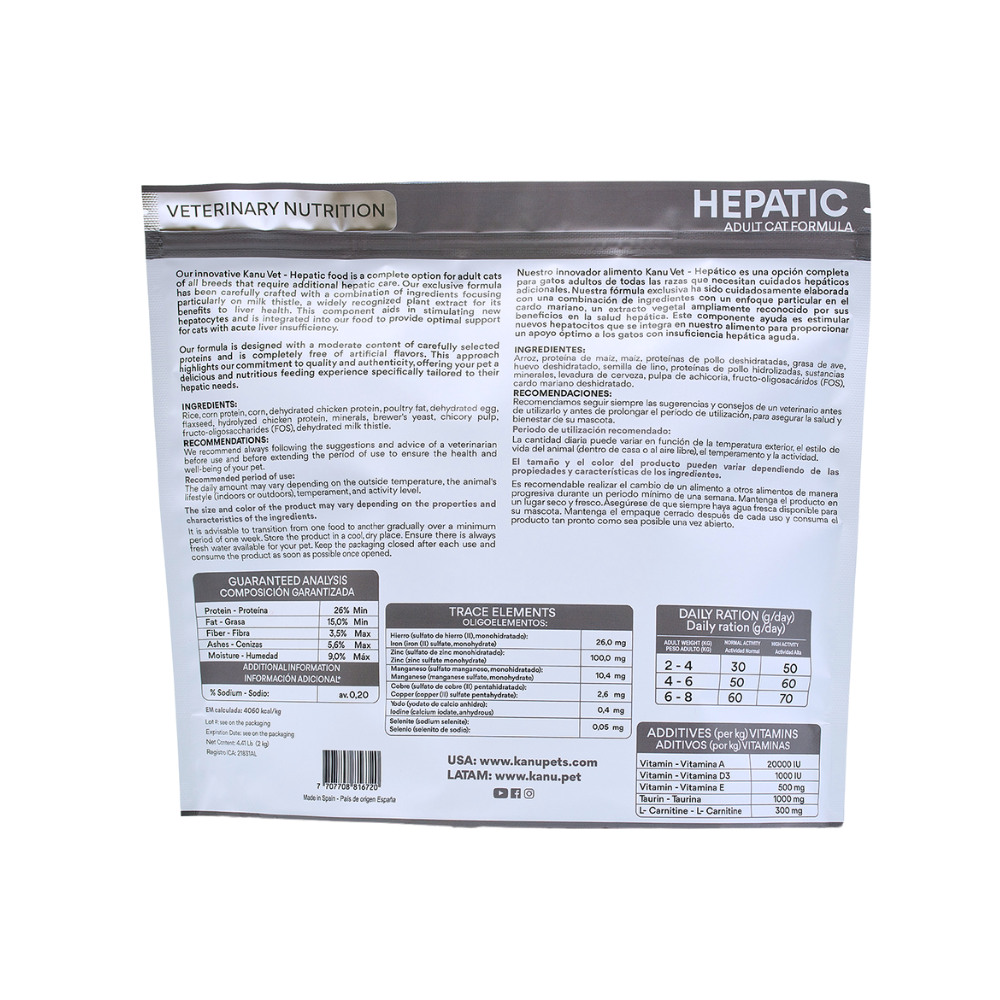 Alimento Medicado Kanu Vet Hepático para Gato Adultos