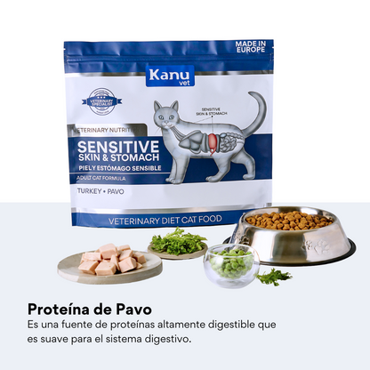 Alimento Medicado Kanu Vet Piel y Estómago Sensible para Gato Adultos